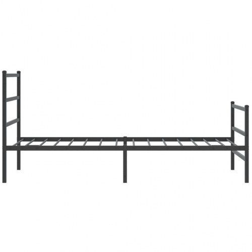 Sengeramme med sengegavl og fodgærde 107 x 203 cm - sort