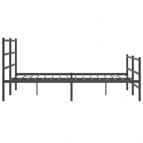 Sengeramme med sengegavl og fodgærde 150 x 200 cm - sort
