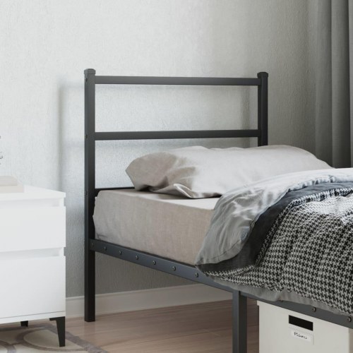 Sengegavl 75 cm metal sort