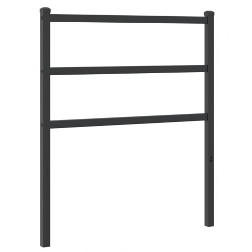 Sengegavl 75 cm metal sort