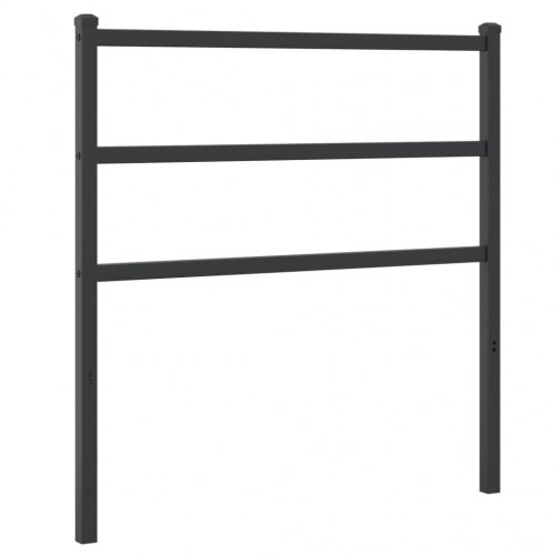Sengegavl i metal 90 cm - sort, udskiftningsgavl