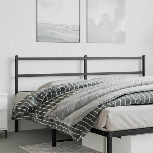Udskiftningsgavl til dobbeltseng 180 cm - metal, sort