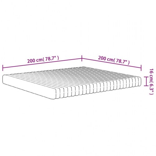 Skummadras 200 x 200 cm - medium blød