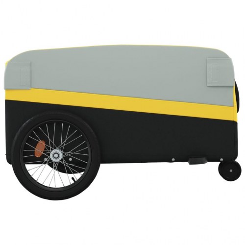 Cykelanhænger 45 kg - jern, sort/gul