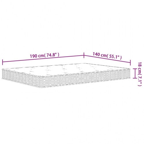 Springmadras med bonellfjedre 140x190 cm medium