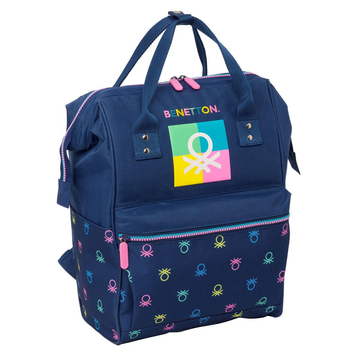 Laptop Rygsæk Benetton Cool Marineblå 27 X 40 X 19 Cm