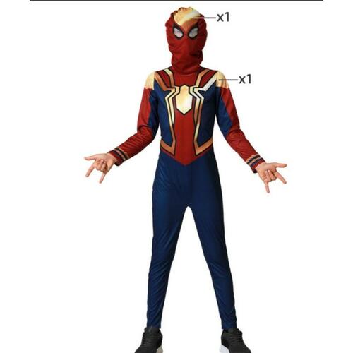 Superhelt kostume til børn med maske - 3-4 år
