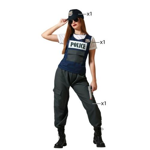 Kostume til voksne Politi Dame XL