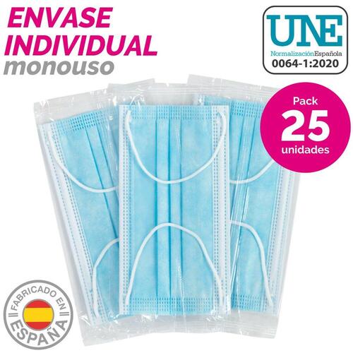 Box of hygienic masks SensiKare 25 Dele (12 enheder)