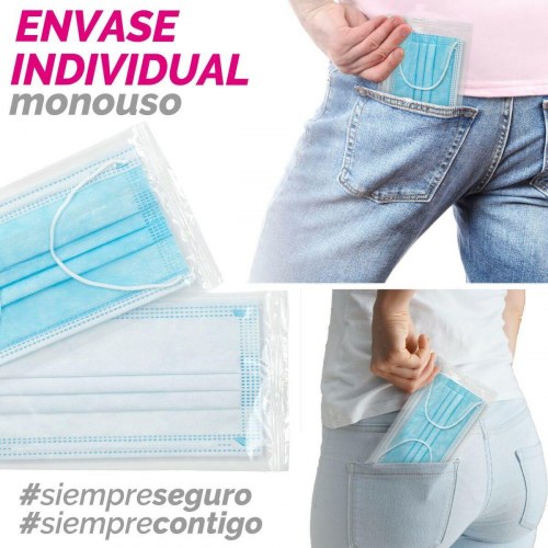 SensiKare hygiejniske engangsmasker - 50 stk. pr. æske (12 æsker)