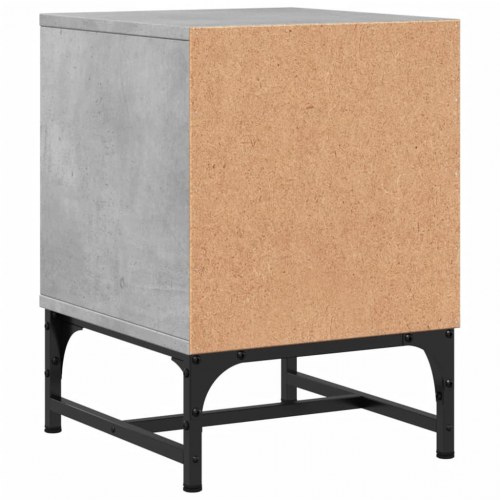 Sengeborde 2 stk. med glaslåger - 35 × 37 × 50 cm, betongrå