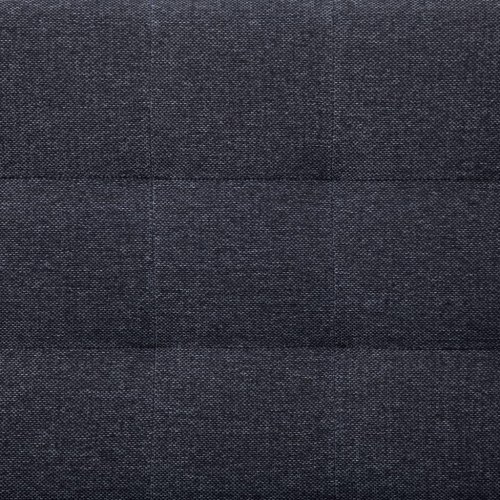 L-formet sovesofa - mørkegrå polyester, justerbar ryglæn