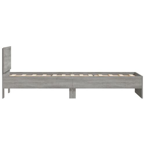 Sengeramme m. sengegavl 90x190 cm konstrueret træ grå sonoma-eg