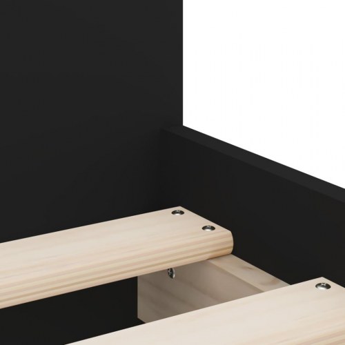 Sengeramme med 2 skuffer 90 x 190 cm - sort