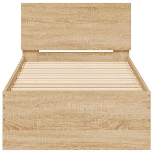 Sengeramme m. sengegavl 90x190 cm uden madras sonoma-eg
