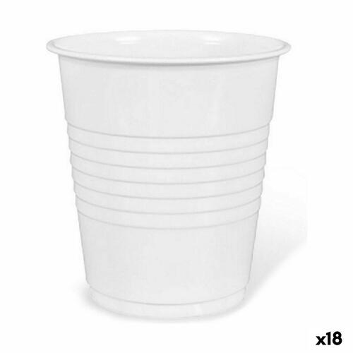 Sæt af genanvendelige kopper Algon Kaffe Hvid Plastik 50 Dele 100 ml (18 enheder)