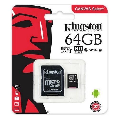Mikro-SD-hukommelseskort med adapter Kingston SDCS2 100 MB/s exFAT 128 GB