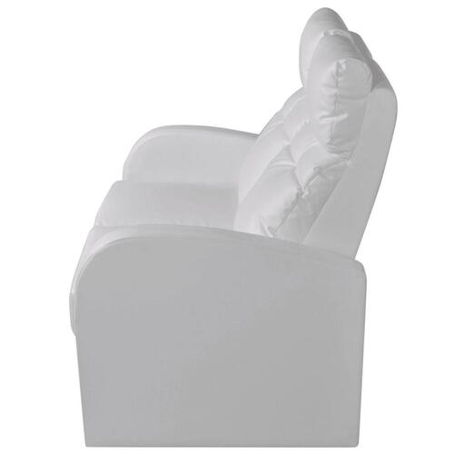 2-sæders lænestol kunstlæder hvid