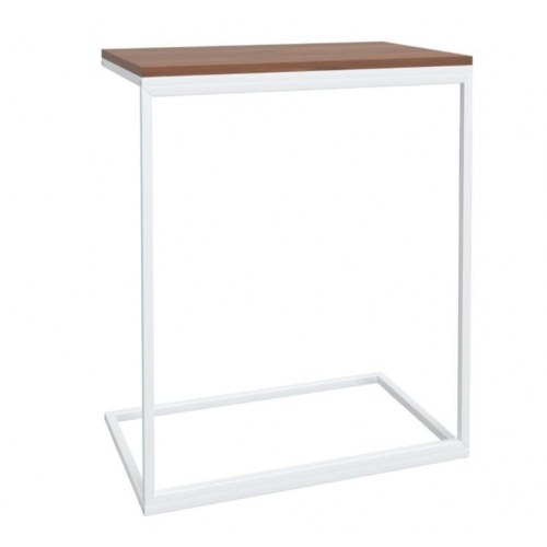 Sidebord 55x35x66 cm konstrueret træ hvid