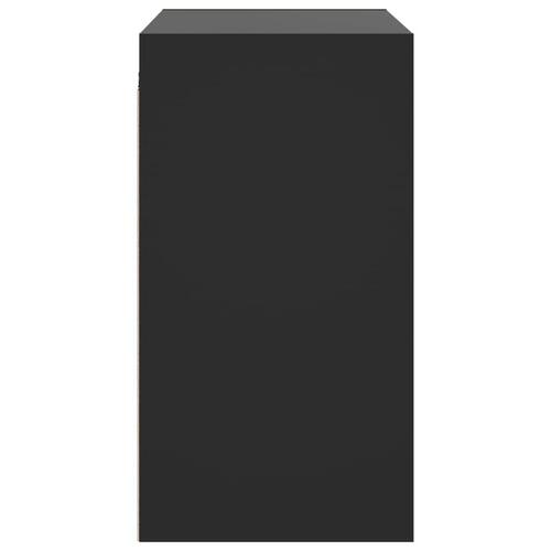 Vægskab med glaslåger 68x37x68,5 cm sort