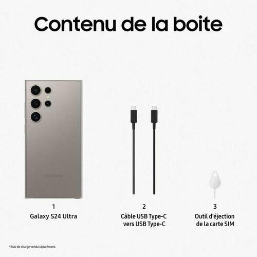 Smartphone Samsung S24 ULTRA GRAY 256 GB 12 GB RAM