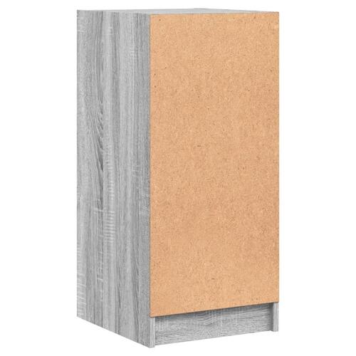 Skab med glaslåger 35x37x75,5 cm grå sonoma-eg