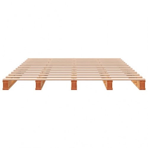 Palleseng 140 x 200 cm i massivt fyrretræ - gyldenbrun