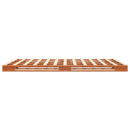 Palleseng 140 x 200 cm i massivt fyrretræ - gyldenbrun