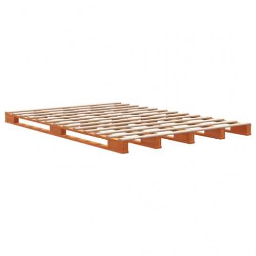 Palleseng 140 x 200 cm i massivt fyrretræ - gyldenbrun