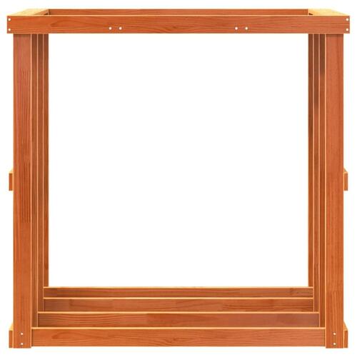 Udendørs brændestativ 109x52x106 cm massivt fyrretræ gyldenbrun