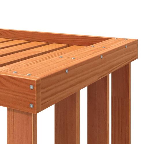 Udendørs brændestativ 109x52x106 cm massivt fyrretræ gyldenbrun