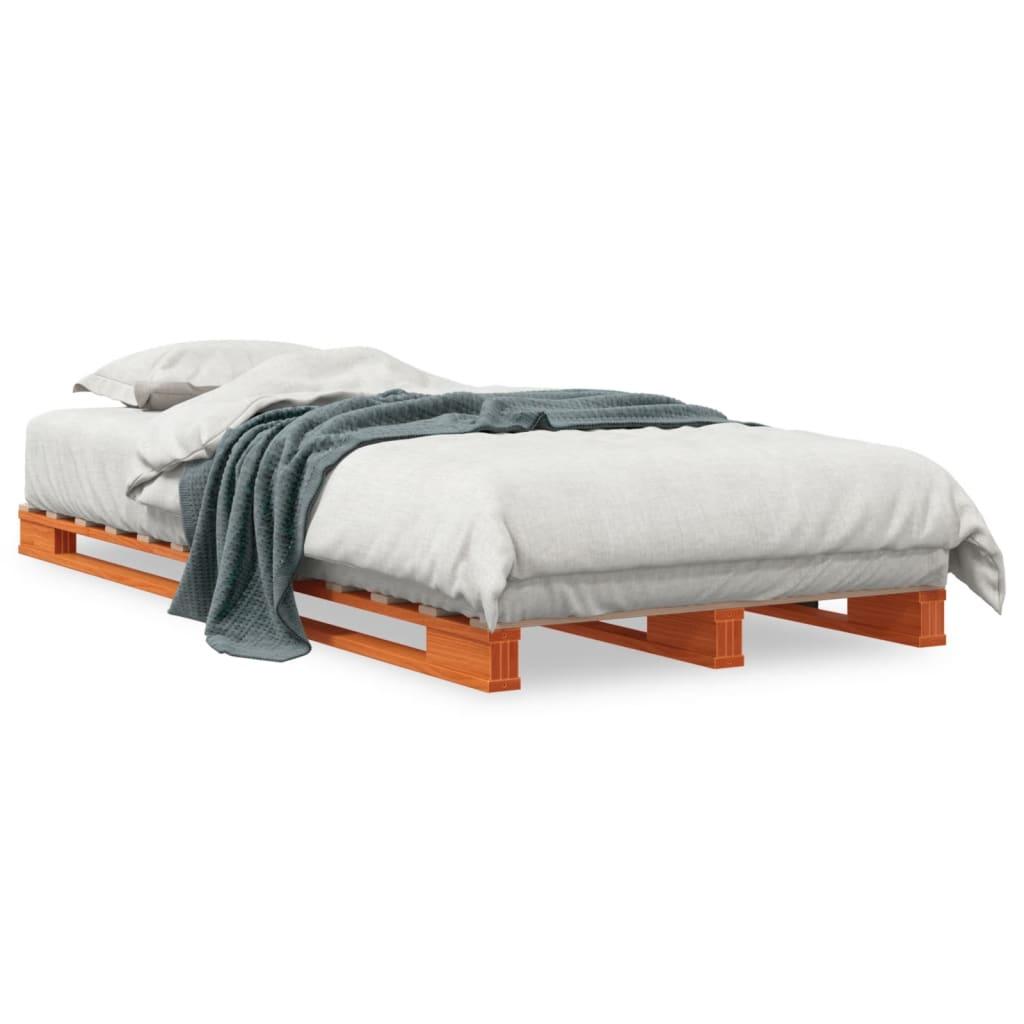 Palleseng 90x200 cm massivt fyrretræ gyldenbrun