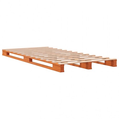 Palleseng 90x200 cm massivt fyrretræ gyldenbrun