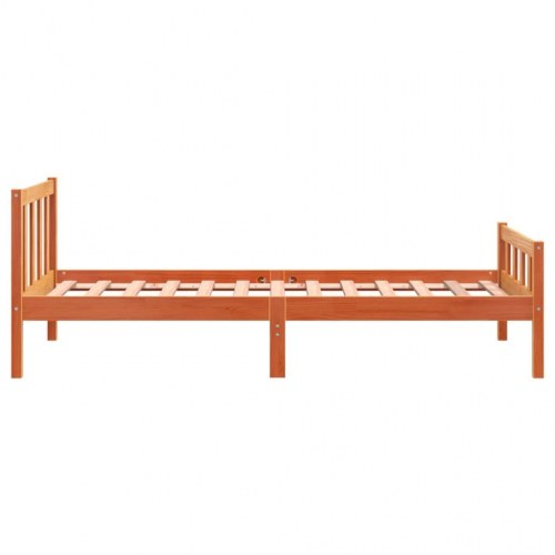 Sengeramme uden madras 90x190 cm massivt fyrretræ gyldenbrun