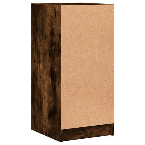 Skab med glaslåger 35x37x75,5 cm røget egetræsfarve