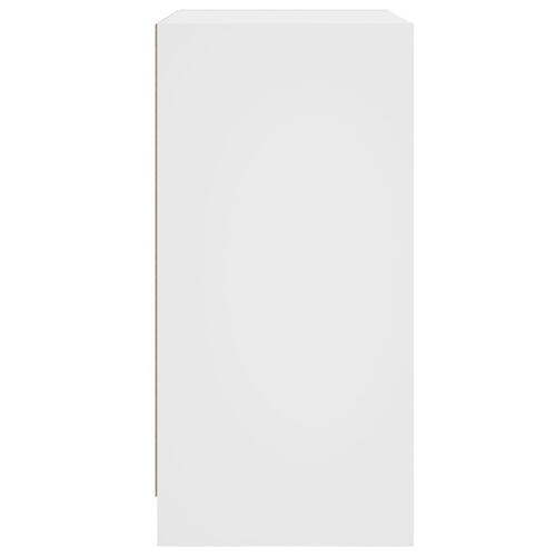 Skab med glaslåger 68x37x75,5 cm hvid
