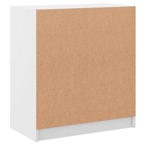 Skab med glaslåger 68x37x75,5 cm hvid