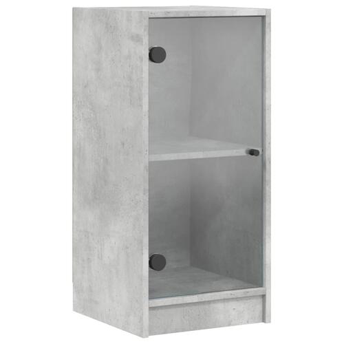 Skab med glaslåger 35x37x75,5 cm betongrå