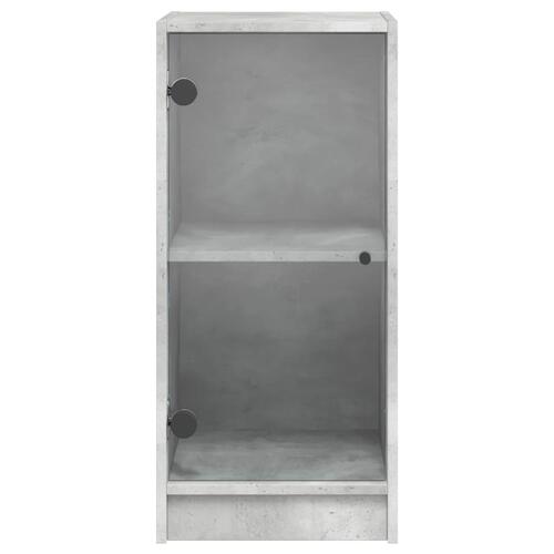 Skab med glaslåger 35x37x75,5 cm betongrå
