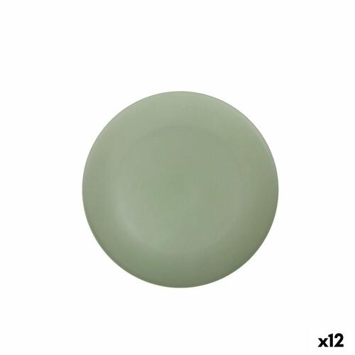 Flad Plade Alfares Melamin Grøn 32,5 x 2 cm (12 enheder)