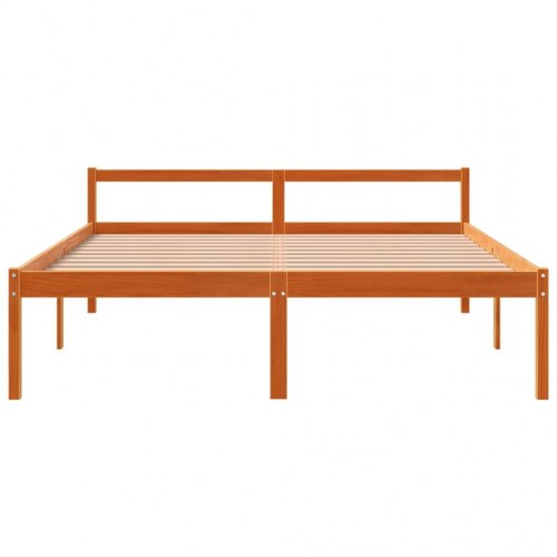 Seniorseng 150 x 200 cm i massivt fyrretræ - gyldenbrun