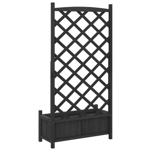 Plantekasse med espalier massivt grantræ sort