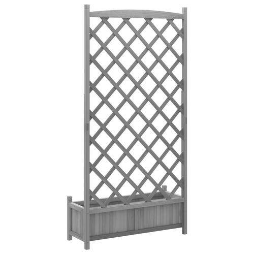 Plantekasse med espalier massivt grantræ grå