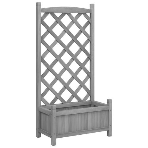 Plantekasse med espalier massivt grantræ grå