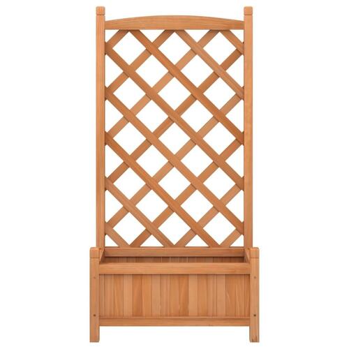 Plantekasse med espalier massivt grantræ brun