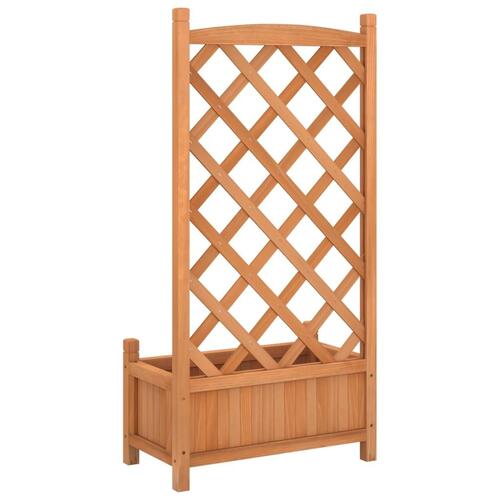 Plantekasse med espalier massivt grantræ brun