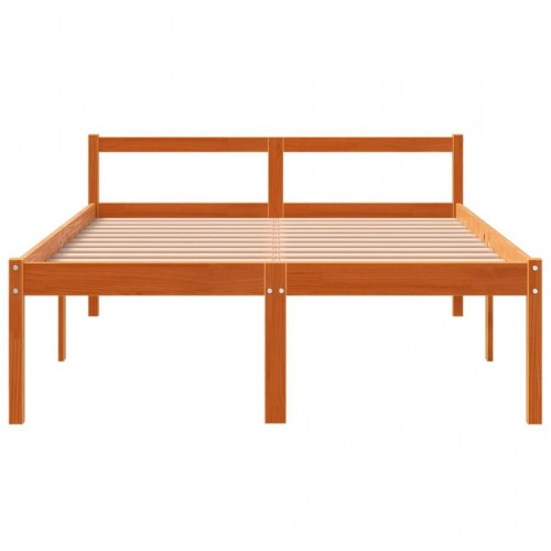 Seniorseng 120x200 cm i massivt fyrretræ - gyldenbrun