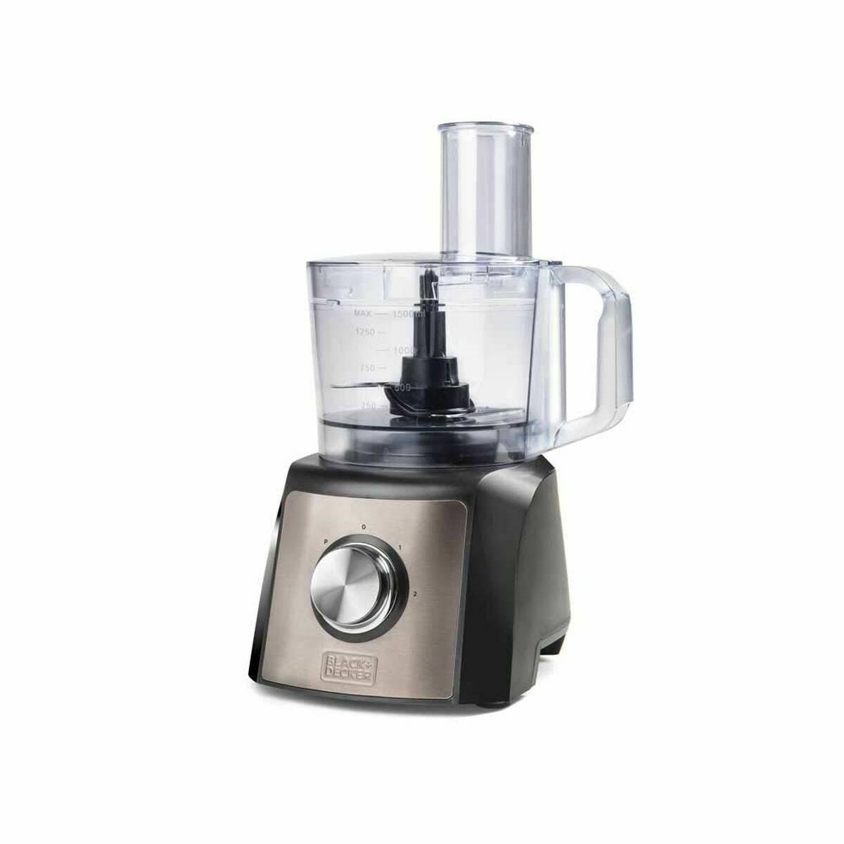 Foodprocessor Black & Decker Es9250050b Sort Sølvfarvet 1200