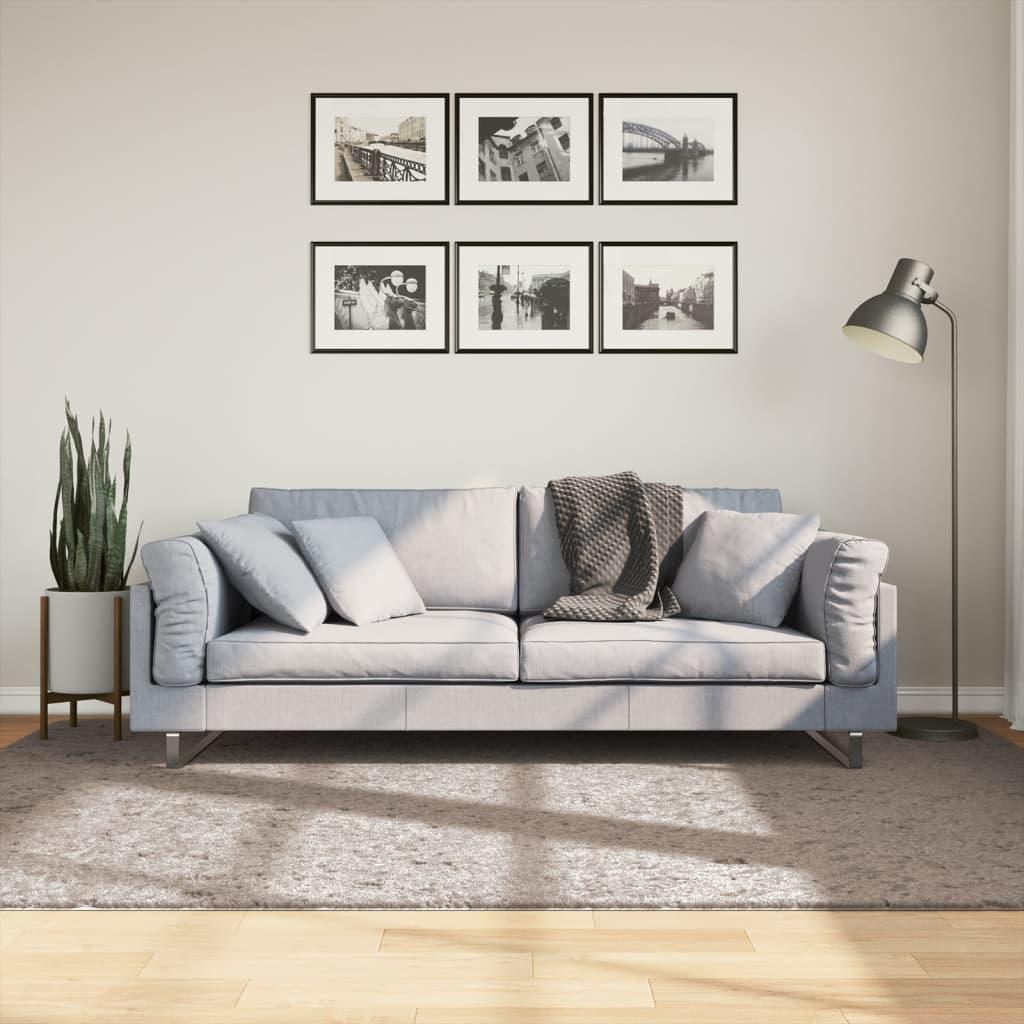 Shaggy gulvtæppe PAMPLONA 160x230 cm høj luv beige
