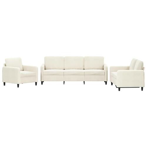 3 personers sofa velour cremefarvet